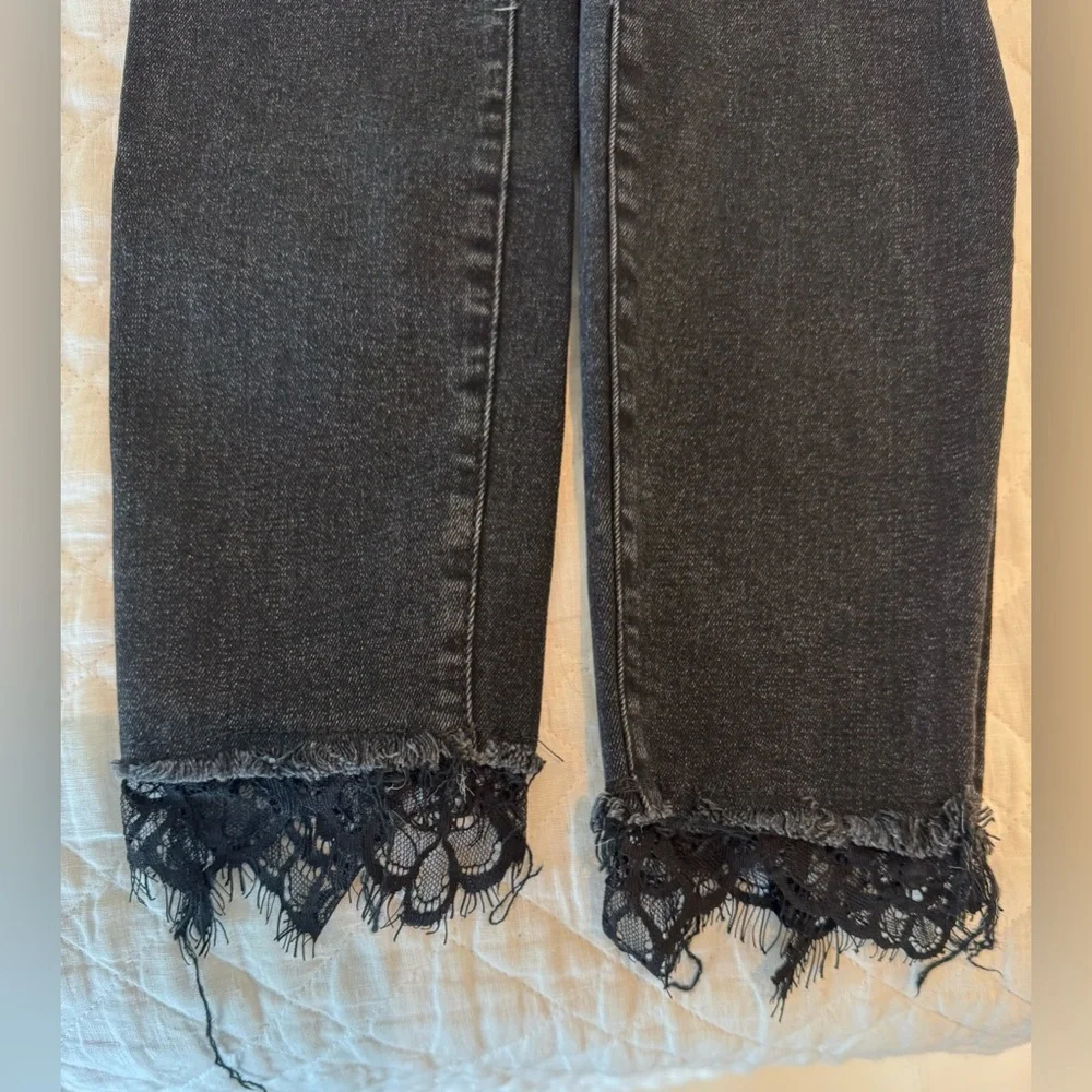 MOTHER Black Lace Detail Jeans - Picture 6 of 13